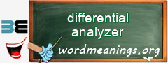 WordMeaning blackboard for differential analyzer